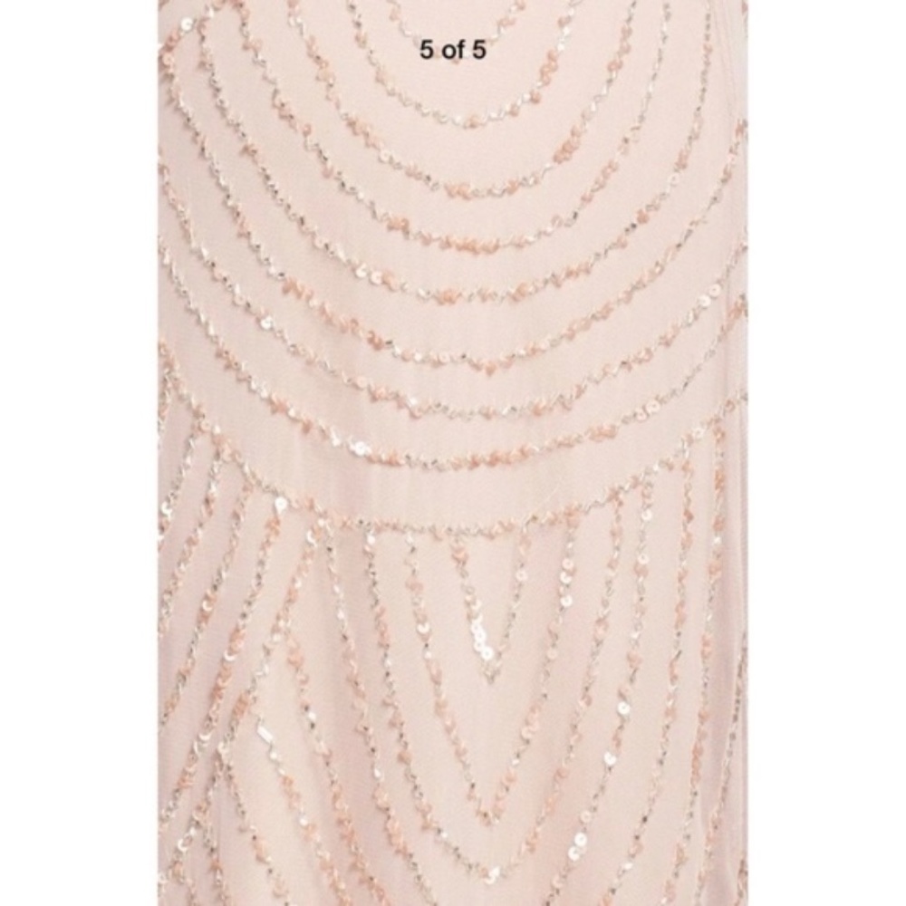 USED Adrianna Papell Embellished Blouson Gown 14 - Picture 5 of 14